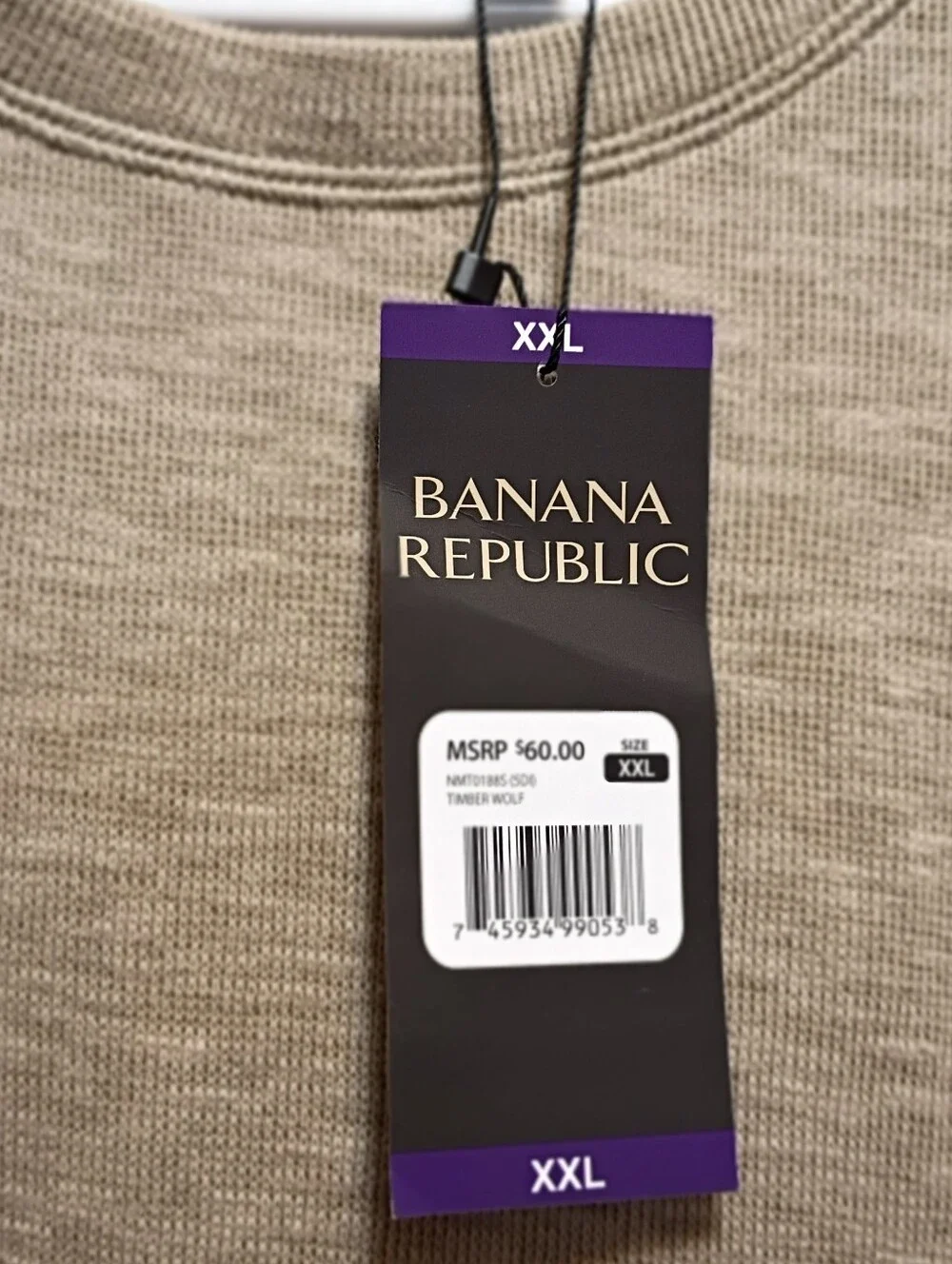 Banana Republic Beige Knit Crewneck Pullover